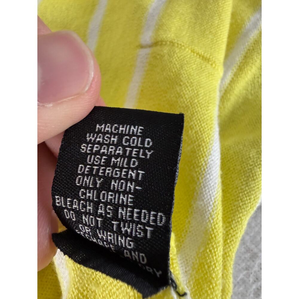 C&C Size M Striped Open Front Cardigan Sweater Ye… - image 6